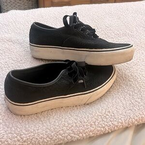 Vans Platform Leather Black Snake